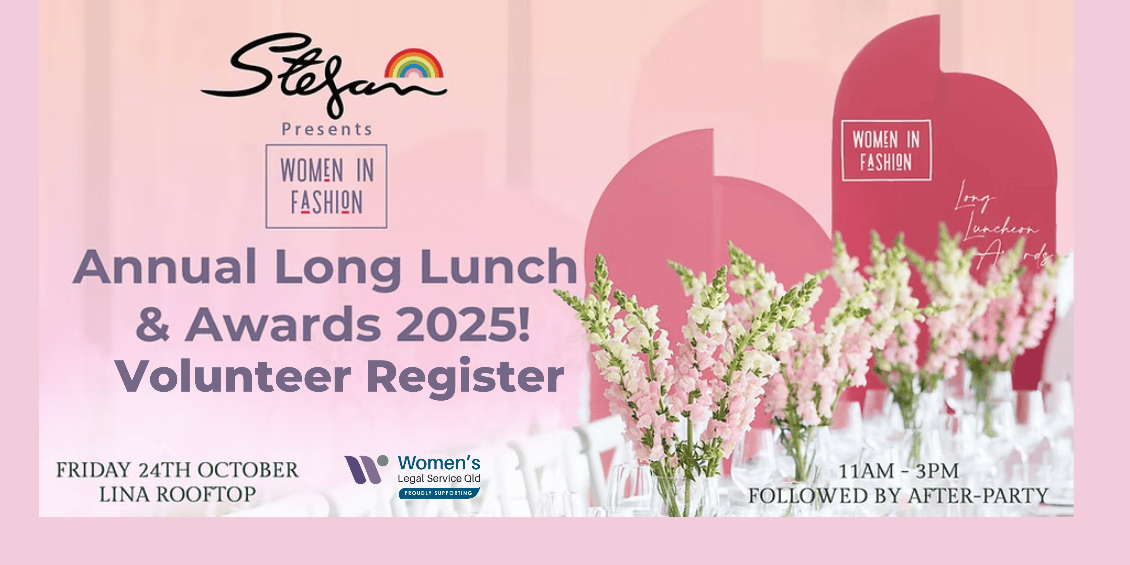Volunteer for the Women in Fashion Long Lunch